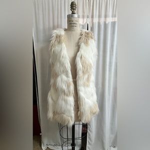 Womens Faux Fur Vest Open Front